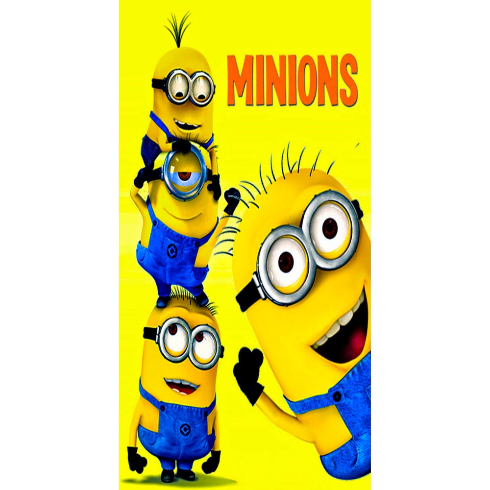 Toalha de Banho Minions Praia Piscina Felpa Estampada