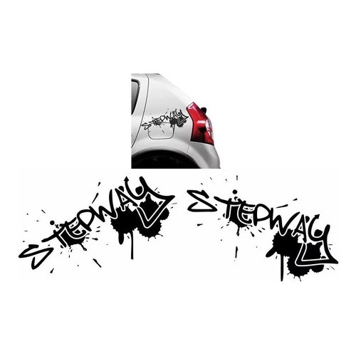 Kit Adesivos Renault Sandero Stepway  Tatoo Tinta - 2 Peças