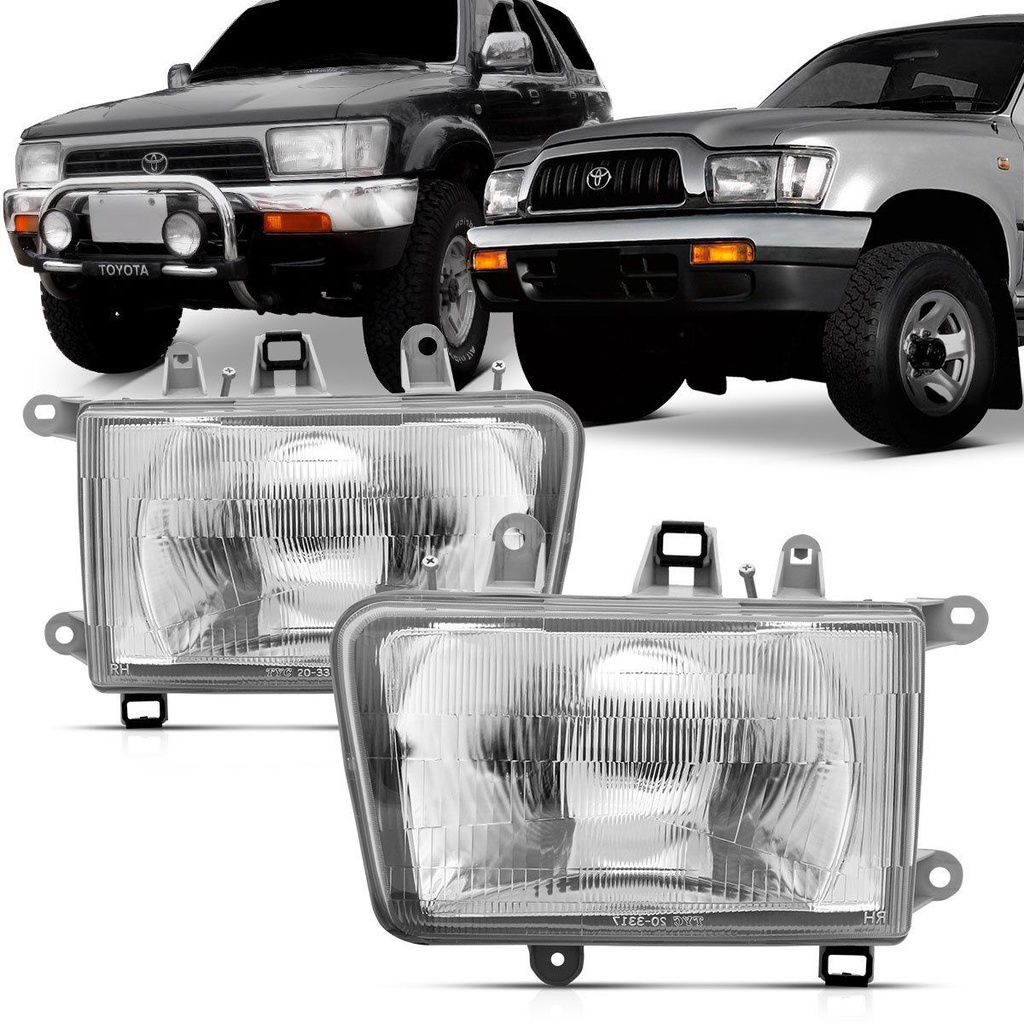 Farol Hilux Pick-up 2002 2003 2004 Sw4 93 94 95 Foco Simples Cromado em Oferta na Shopee