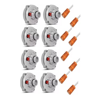 Kit 8 Corneta Driver Musicall D250x + 8 Capacitores Driver