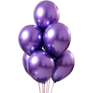 25 Unid Balão 5 Pol Violeta Roxo Cromado - Bexiga Metalizado — imagem 2 de 2