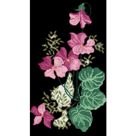 Como Comprar Talagarça: Tela PIintada em TALAGARÇA + LÃ + FRETE +  MANUAL / FLORES