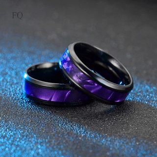 Anel Masculino De Tungstênio / Fina / Azul / Preto / 8mm / Da Linha-Inface