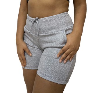 kit 3 shorts feminino cintura alta bermudas femininas atacado com elastano