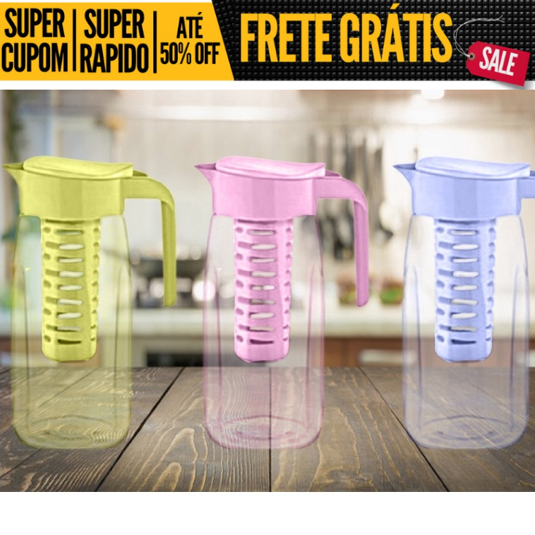 Jarra De Vidro Resistente Com Porta Gelo 1 5L Shopee Brasil