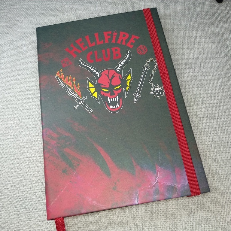 Caderno Capa Dura Hellfire Club Artesanal | Stranger Things | Grimório Diário de Escrita | Caderno Místico