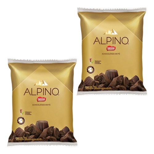 Kit 2 Pacotes Achocolatado Em Pó Alpino 1 Kg Original Nestlé em Oferta na Shopee
