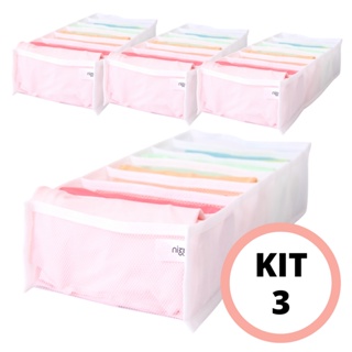 3 organizadores para camisetas pano de prato TNT com visor de tela em Oferta na Shopee