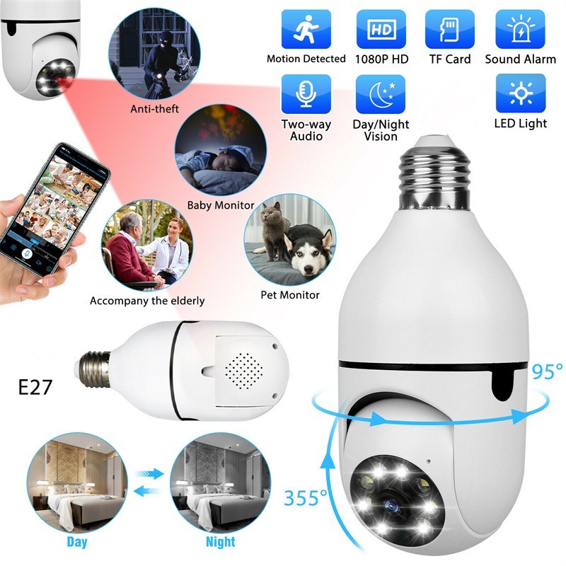 200 W E27 Lâmpada Infravermelho Night Vision Câmera IP Inteligente Home Security Baby Monitor Wi-Fi Digital Zoom 2PM CCTV Vigilância | Shopee Brasil 200 W E27 Lâmpada Infravermelho Night Vision Câmera IP Inteligente Home Security Baby Monitor Wi-Fi Digital Zoom 2PM CCTV Vigilância | Shopee Brasil