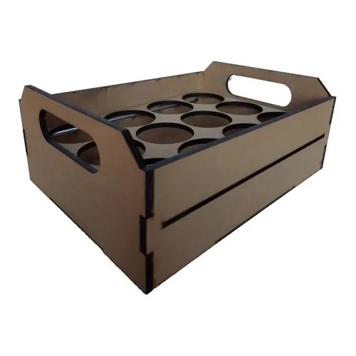 Caixote Engradado De Cerveja Porta 12 Garrafas 300 Ml Em Mdf Caixa