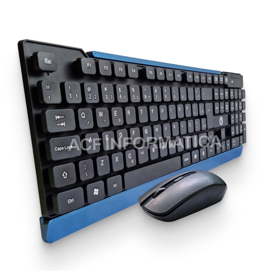 Kit Teclado e Mouse sem fio Brazilpc Bpc-5171 Português Brasil Preto