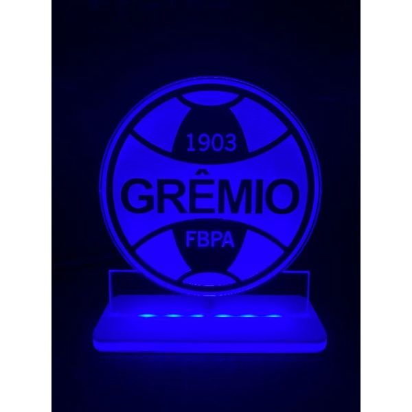 Luminária Abajur Led Grêmio SRC Personalizável
