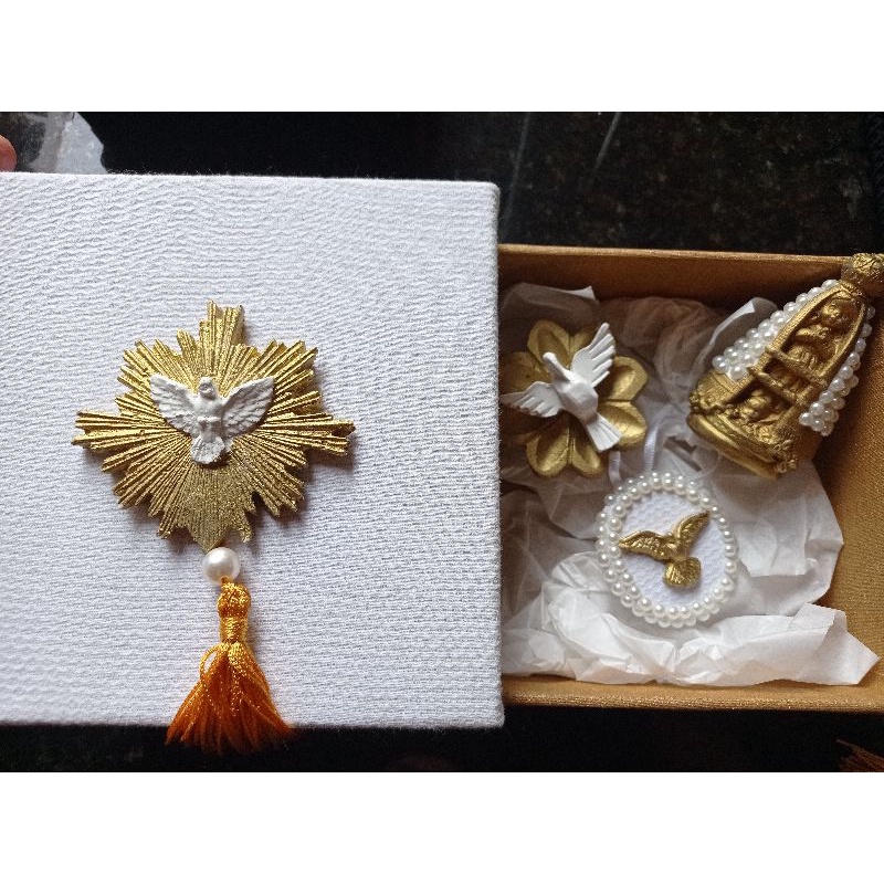 Kit personalizado Batizado Lembrancinhas 4 caixinhas + 15 tercinhos