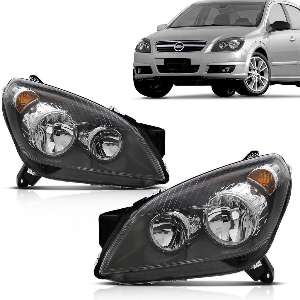 Par Farol Vectra 2006 2007 2008 2009 Foco Duplo Máscara Negra em Oferta na Shopee