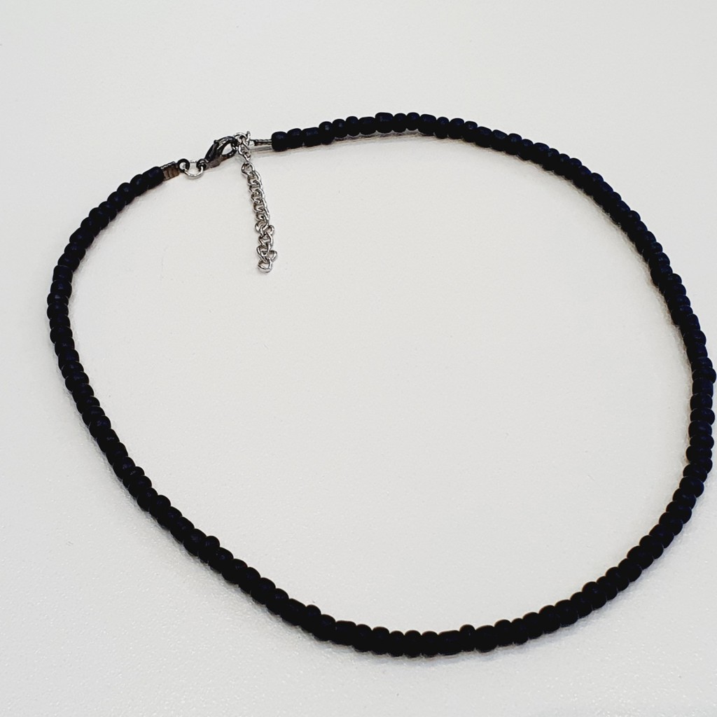 Colar miçanga Preta Fosco / choker preta Fosca - Miçanga/bolinha Tamanho M 4mm em Oferta na Shopee