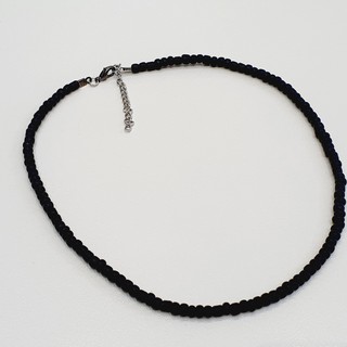 Colar miçanga Preta Fosco / choker preta Fosca - Miçanga/bolinha Tamanho M 4mm