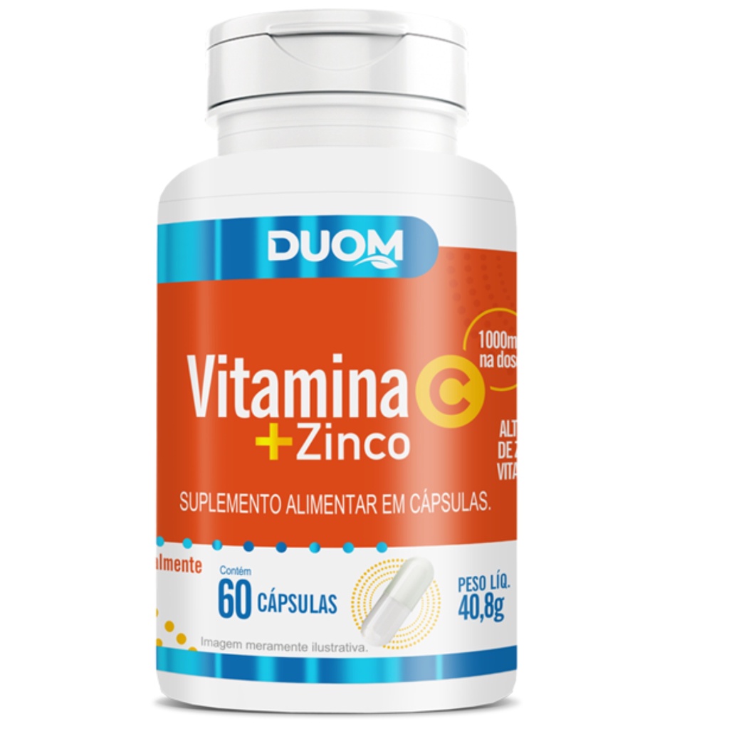 VITAMINA C 500MG + ZINCO 7MG 60 CAPSULAS CONCENTRADO SUPER IMUNIDADE - MALTTA NUTRITION