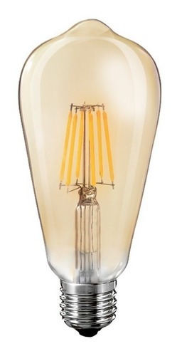 Lâmpada Led Filamento 4w St64 Vintage Retrô Luz Ambar Bivolt em Oferta na Shopee