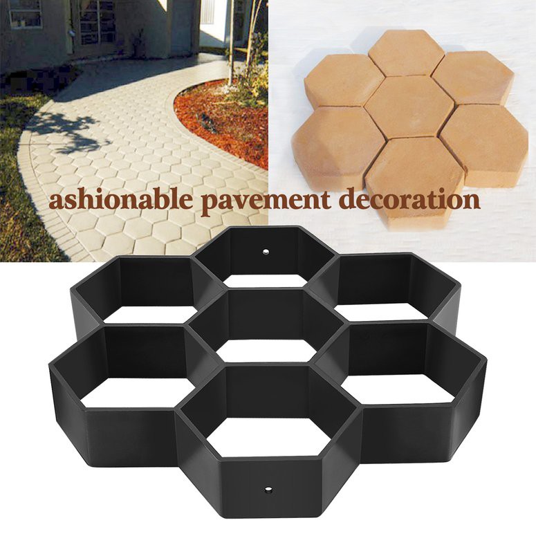 King Hexagon Garden Driveway Walkway Paving Pavement Stepping Plastic Brick Mould Shopee Brasil