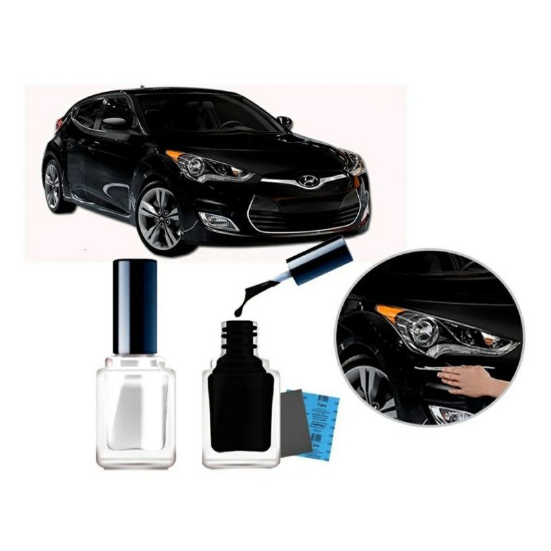 Tinta Tira Risco Automotivo Cor Carro Hyundai Veloster Preto