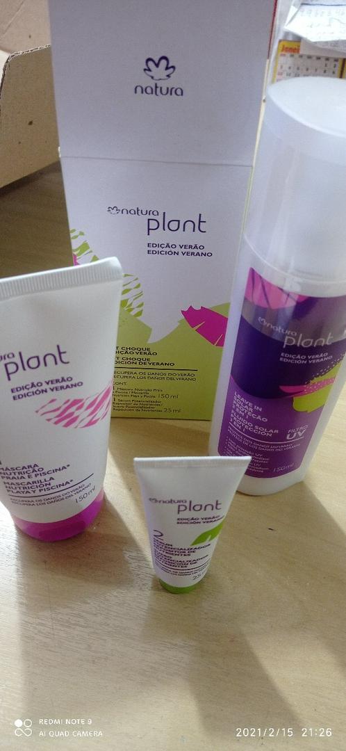 KIT CHOQUE NATURA PLANT EDIÇÃO VERÃO+LEAVE-IN SOLAR PROTEÇÃO 3 EM 1 |  Shopee Brasil