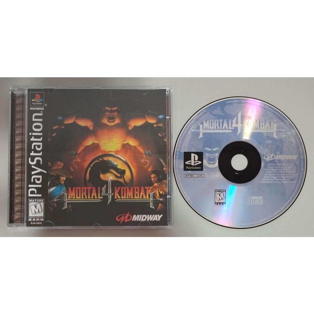 PS1 - Mortal Kombat 4 MK4 (mídia preta)