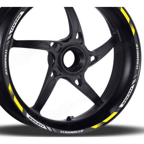 Friso Adesivo Refletivo D10 Roda Moto Ducati Scrambler
