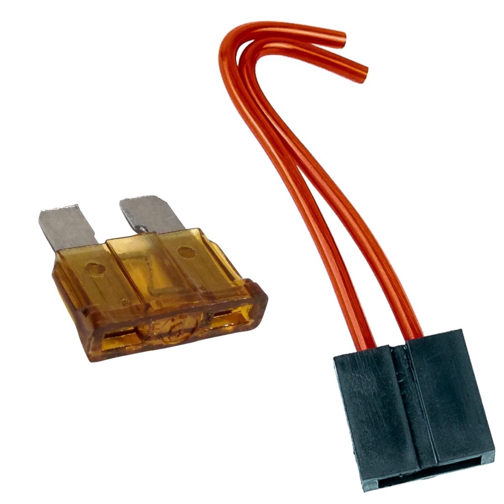 Kit 10x Porta Fusível Lâmina Suporte Com Fio 4mm Reforçado e 10 Fusiveis Médio Nacional Engate Distribuidor