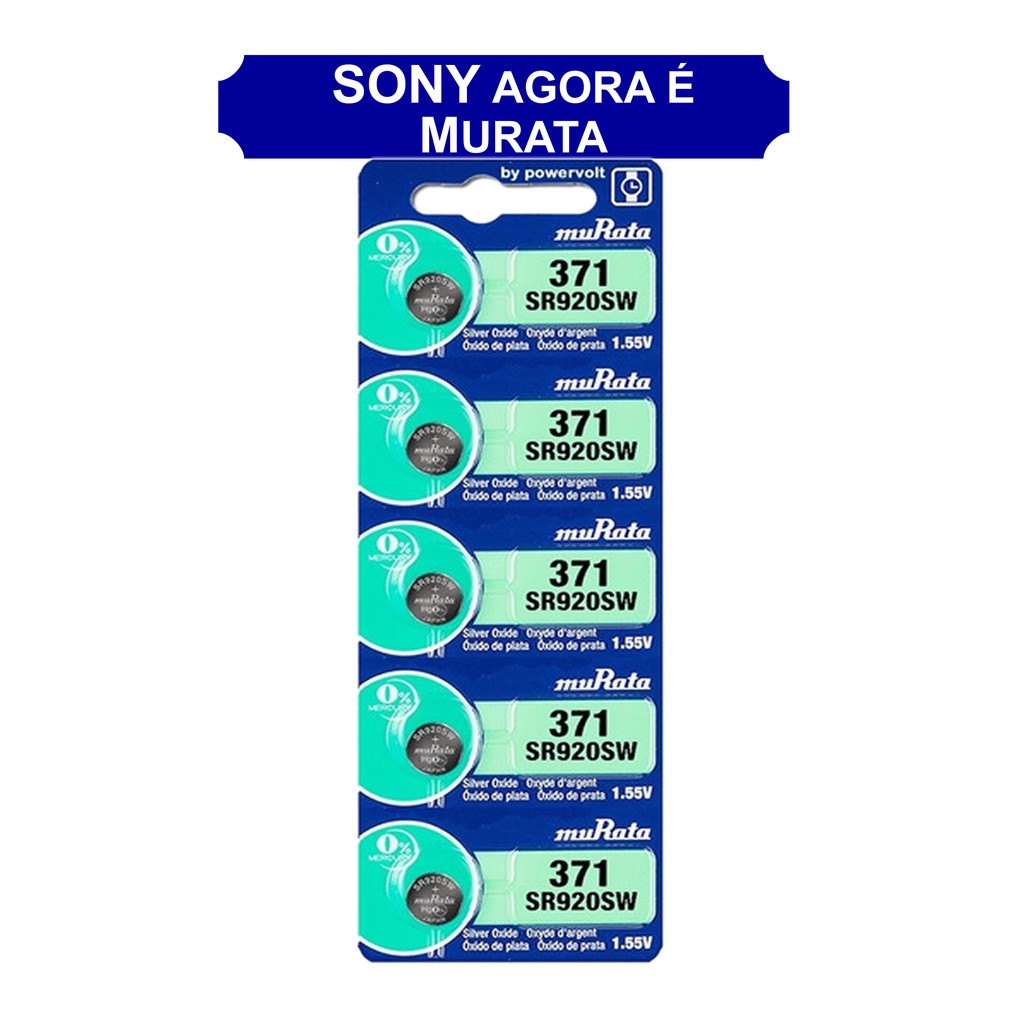 Kit Com 5 Baterias Sony/Murata SR516/317 Para Relógios | Longa Duração E Qualidade