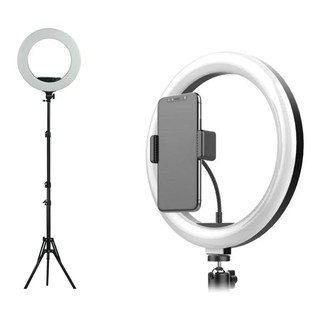Iluminador Ring Light Anel Luz 26cm 10 Polegadas Tripé 2m Led Fotos Make