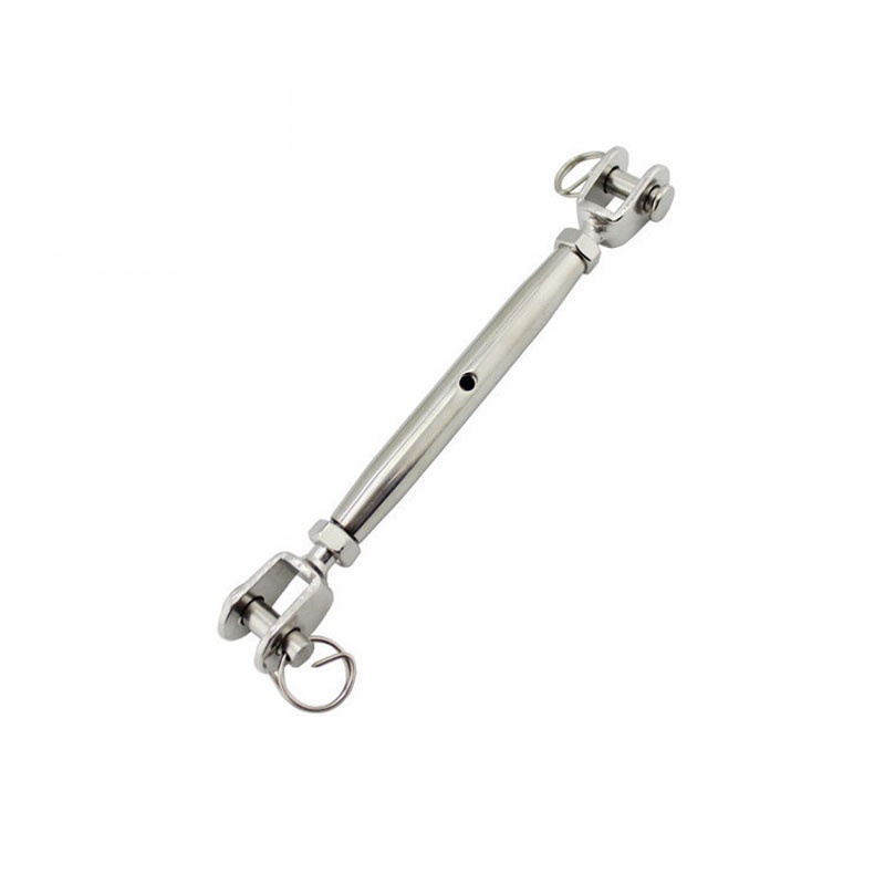 esticador p/ cabo de aço / tubular corpo fechado / inox 316 / manilha - manilha / 8mm M8