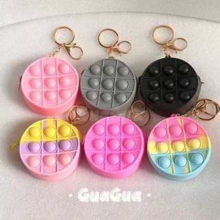 Push Pop It ti Fidget Toy Pingente de chave em bolsa de moedas/Porta Moedas de pop it