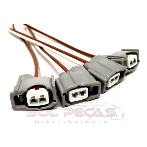 04x Plug Conector Bico Injetor Toyota Corolla Fielder 16v