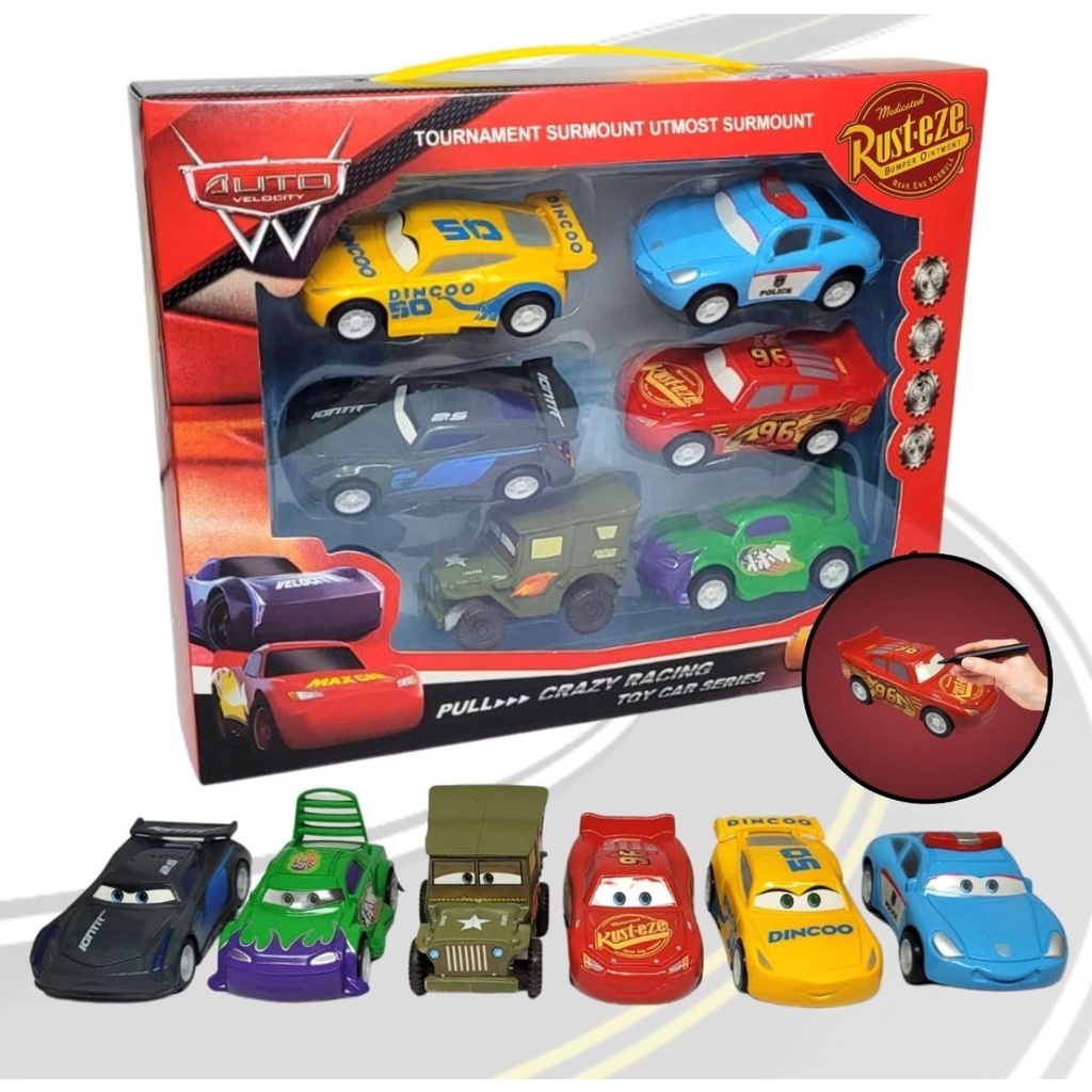 Kit Carrinhos Relampago Mcqueen Carros No Brasil Brinquedo | Shopee Brasil