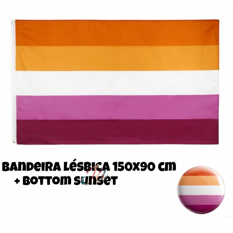 Bandeira Lésbica Sunset 150x90cm Bottom Orgulho Lésbico Lgbt Shopee Brasil