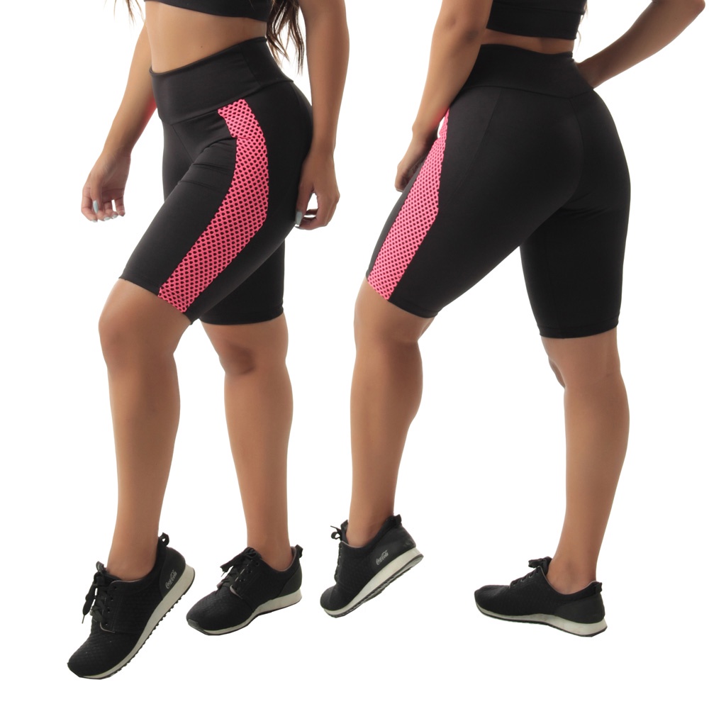 Bermuda Suplex Academia Com Tela Tecido Zero Transparência - Sports & Outdoors