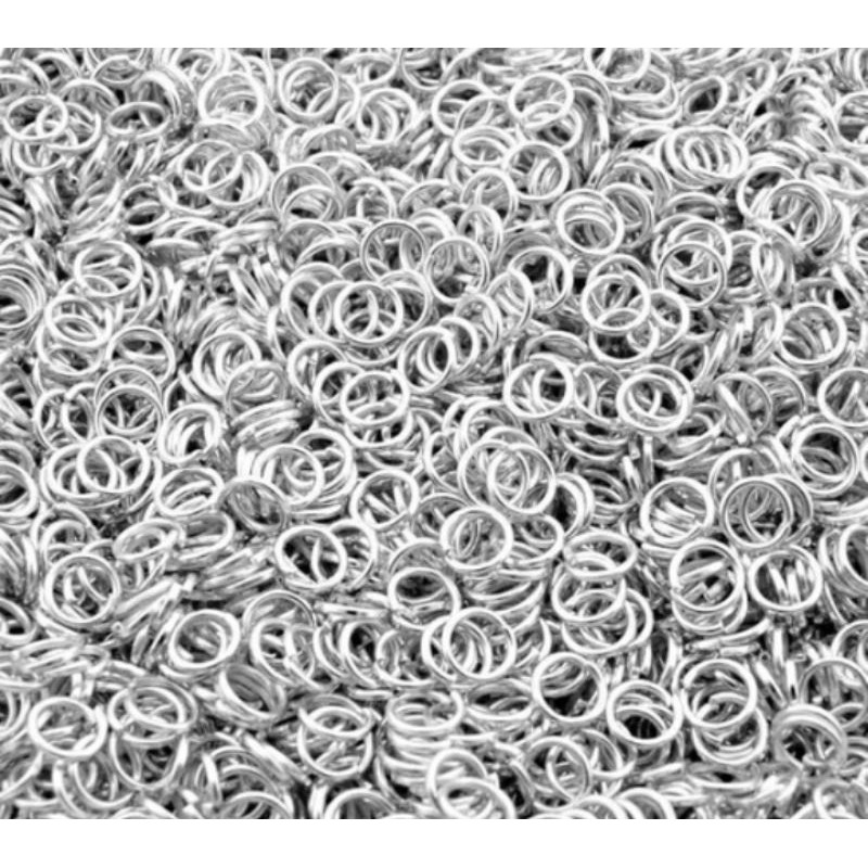 Argola Metal Para Bijuterias - Níquel - 5mm - 50 gramas