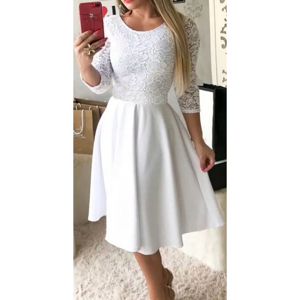 Vestido Casamento Civil Plus Size Branco Manga Curta - Vestidos Casamento  Civil Princesa