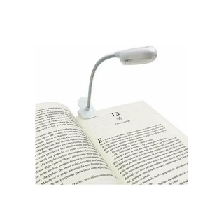 Luminária Luz Led Leitura Prendedor Clips Livro Flexível