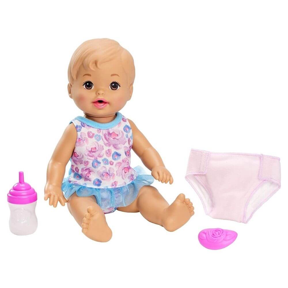 Boneca Little Mommy Bebe Faz Xixi Morena - Mattel FBC88/FBC90 | Shopee  Brasil