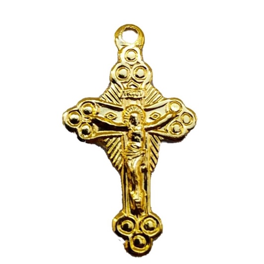 Kit 10 Crucifixos Dourados ou Prata Para Fazer Mini Terços pingente ou 10 pombos da paz pingente em Oferta na Shopee