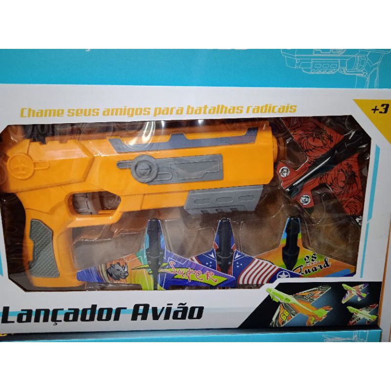 pistola nerf atirador de avião brinquedo