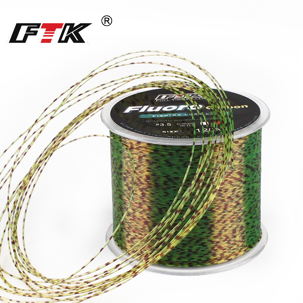Linha De Pesca 120M Condutor De Monofilamento De Fibra De Carbono Revestido De Fluorocarbono Resistente Ao Desgaste , Ad