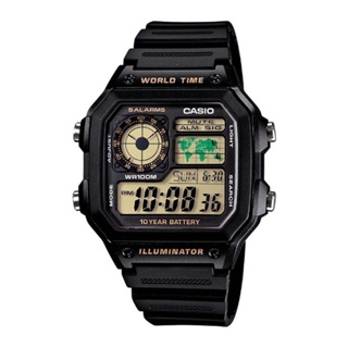 Relógio Casio Masculino Quadrado 5 Alarmes Ae-1200Wh-1Bvdf em Oferta na Shopee