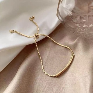 Pulseira Feminina Simples Corrente Retrô Ajustável Namoradas Casal