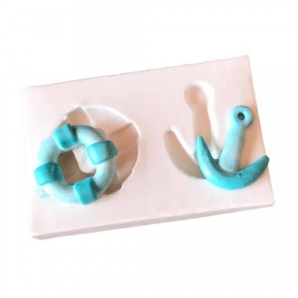 Molde De Silicone Âncora E Boia Mini Molde Para Confeitaria Molde Para Biscuit 083