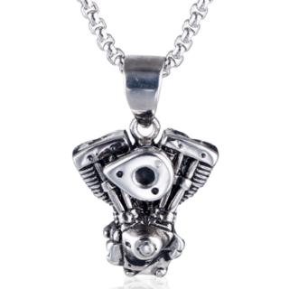 Corrente Personalizada De Motor De Motocicleta Biker Punk Gothic Necklace Para Homens De Aço Inoxidável Vintage