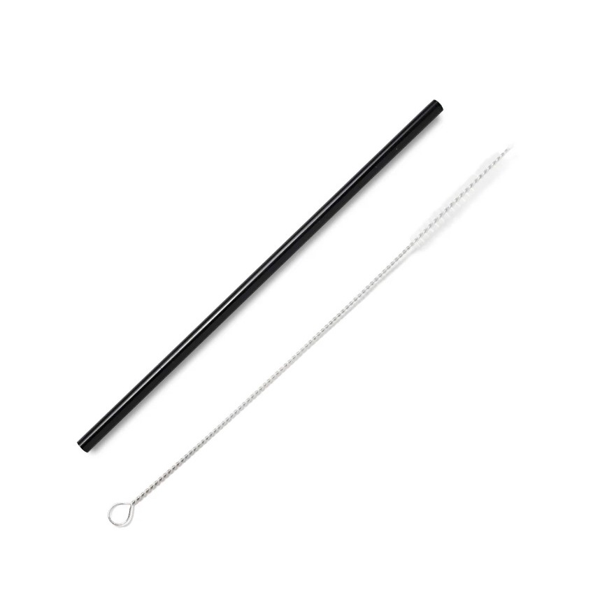 Kit Canudos Retos Inox Reutilizável Com 4 Canudos + Limpador Prata em Oferta na Shopee