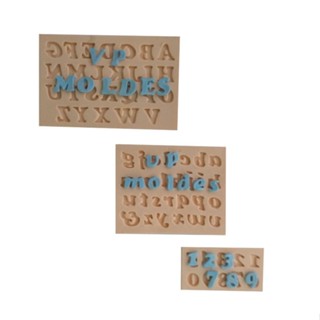 Molde de Silicone Letras  Alfabeto e Numero - Biscuit, Resina, Pastas e etc... (M 143) em Oferta na Shopee