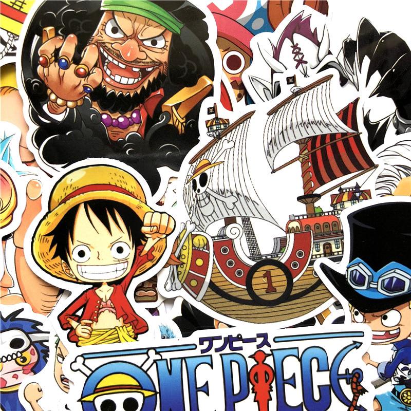 60 Pcs Anime Japon s One  Piece  Luffy Adesivos Para Carro 